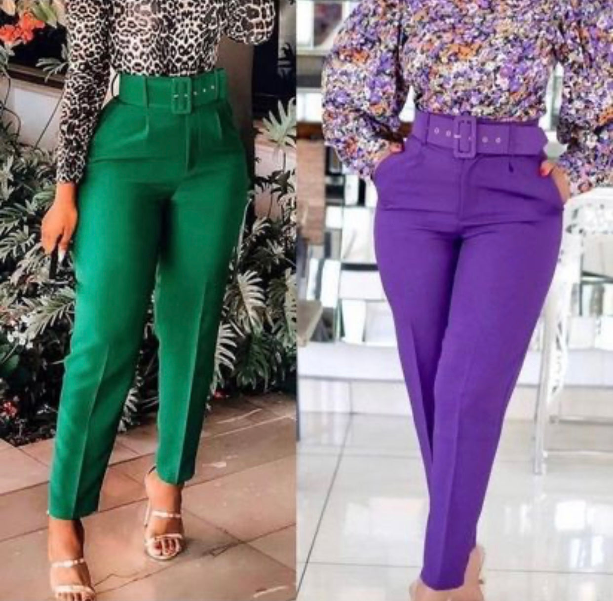 High Waist Pleated Pockets Business Office Pants For Women For Women Solid  Color, Thigh Length, Straight Leg From Fourforme, $15.31 | DHgate.Com